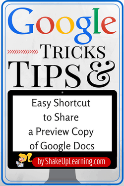 Easy Shortcut to Share Preview Copy of Google Docs