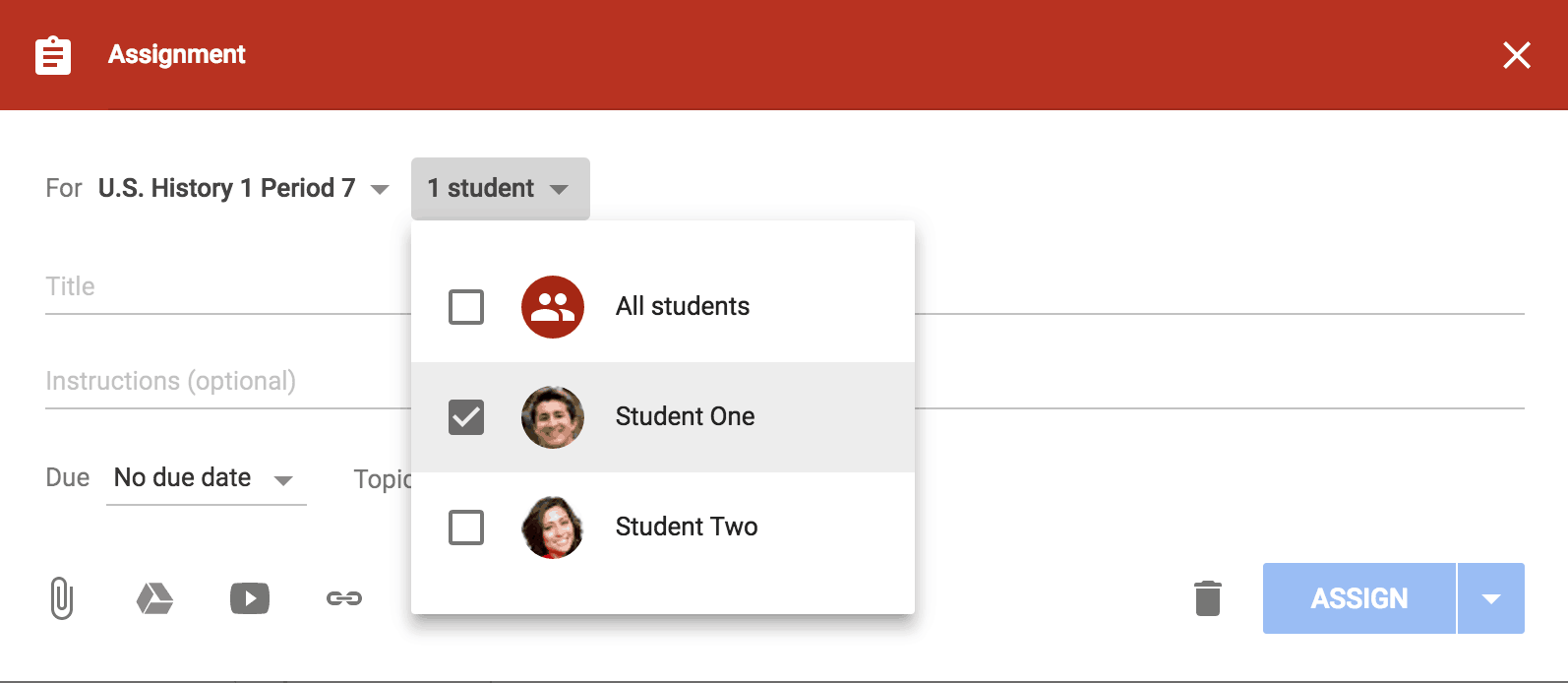 Differentiate Assignments in Google Classroom
