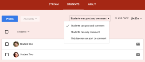 Enable Class Comments in Google Classroom