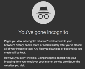 You've Gone Incognito