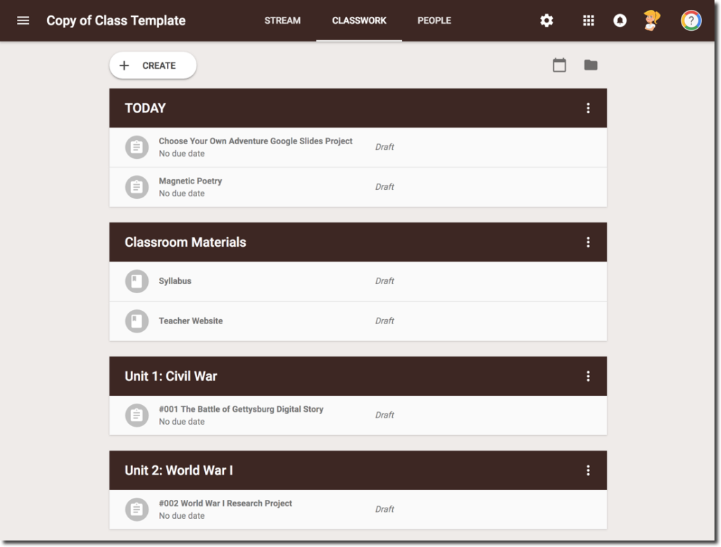 How to Create a Class Template in Google Classroom