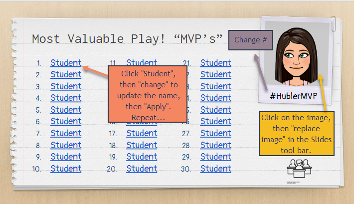 Every Student is an MVP: "The Play of the Week" with Google Slides