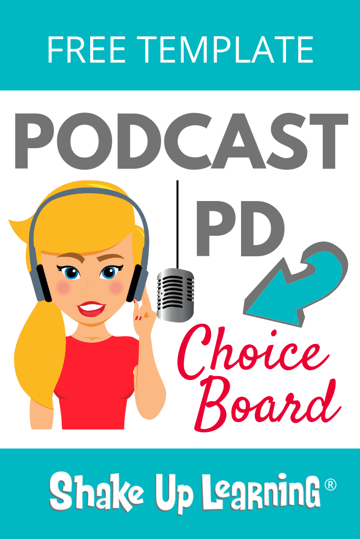 Podcast PD Choice Board for Teachers (Free Template)