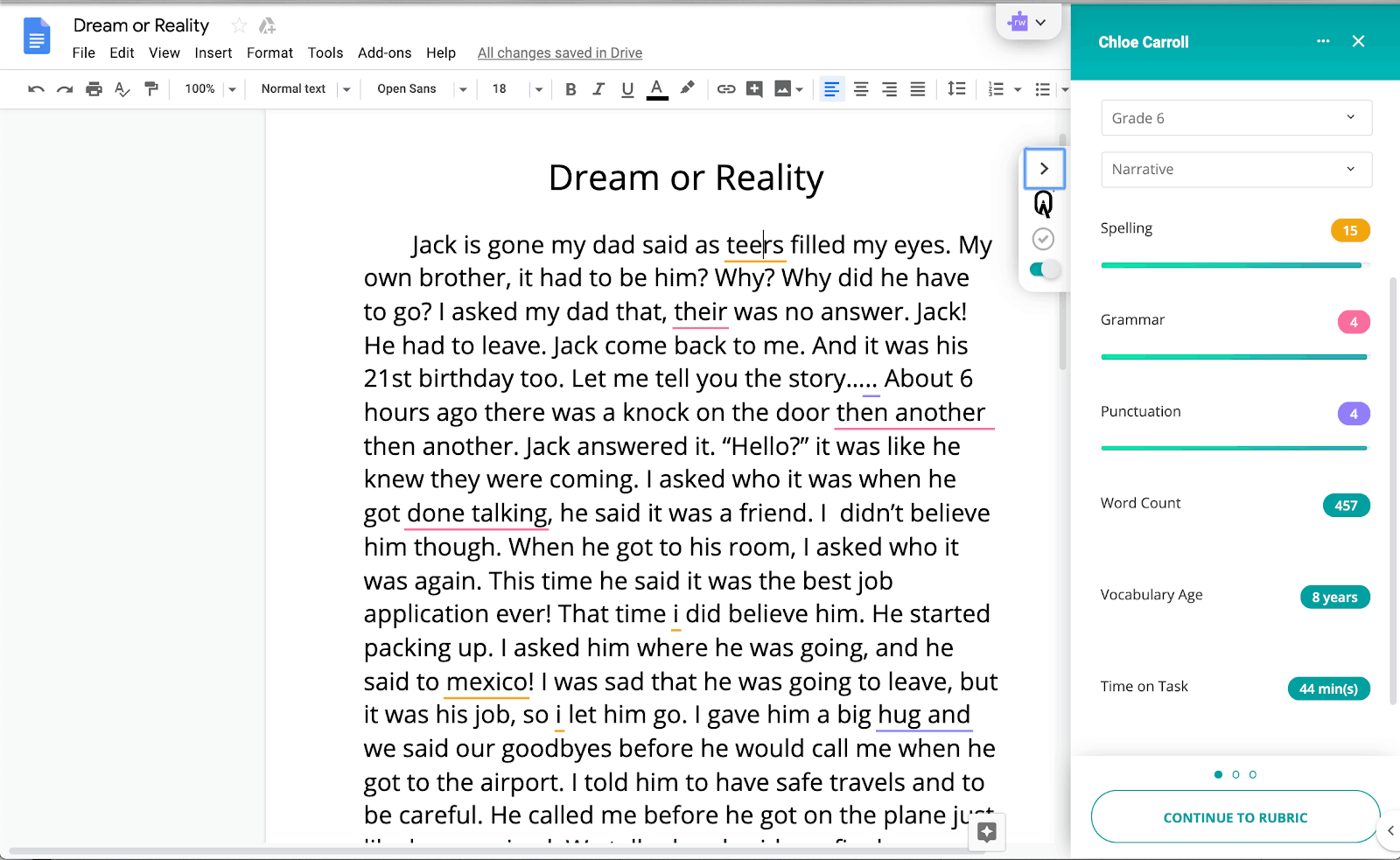 can google docs grade my essay