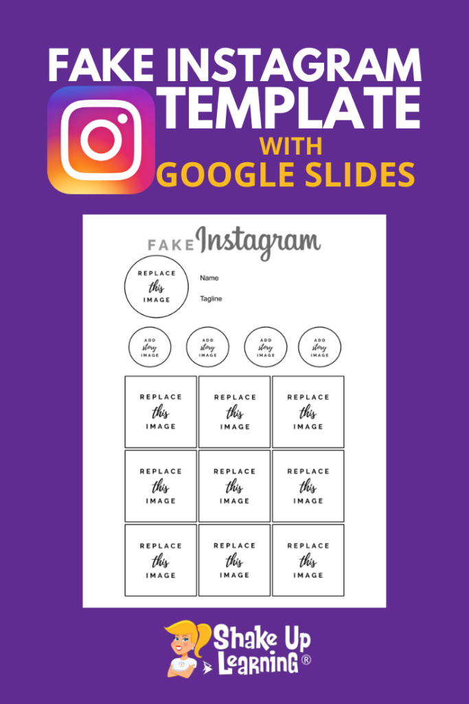 Fake Instagram Template with Google Slides (FREE) Shake Up Learning