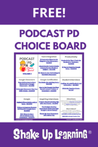 Podcast PD Choice Board for Teachers Vol. 2 (FREE Download!)