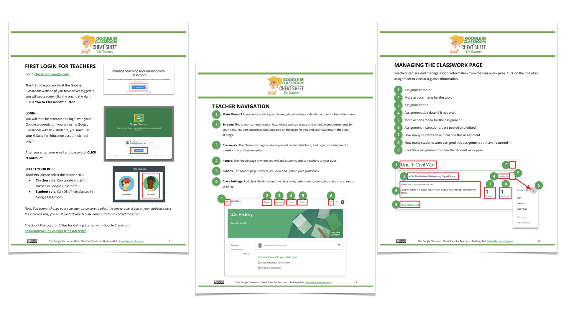 The Google Classroom Cheat Sheets for Teachers and Students! | Shake Up