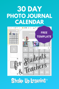 30 Day Photo Journal Calendar (FREE Template)