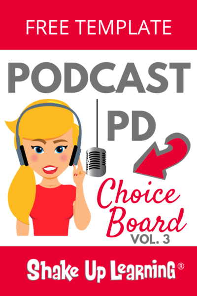 Podcast PD Choice Board for Teachers (Vol. 3)