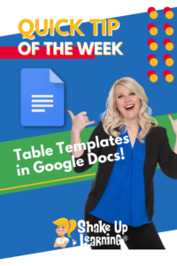 New! Table Templates in Google Docs