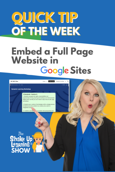 Embed a Full Page Website in Google Sites
