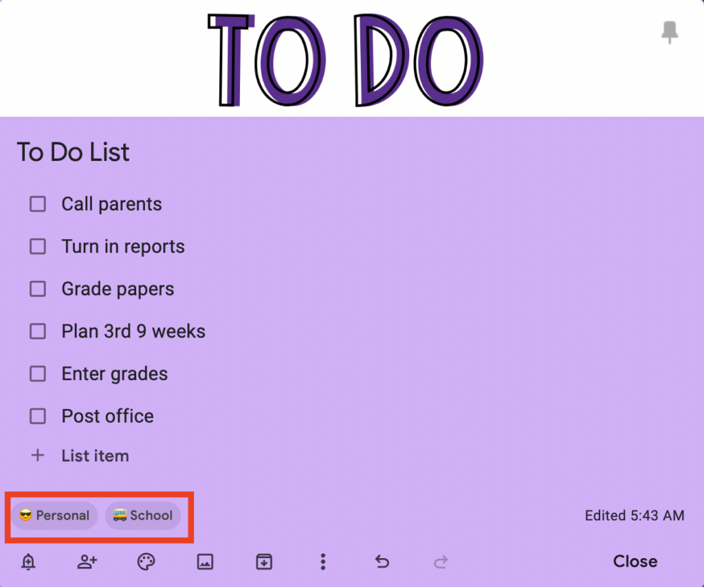 Google Keep Tips for a Productive School Year