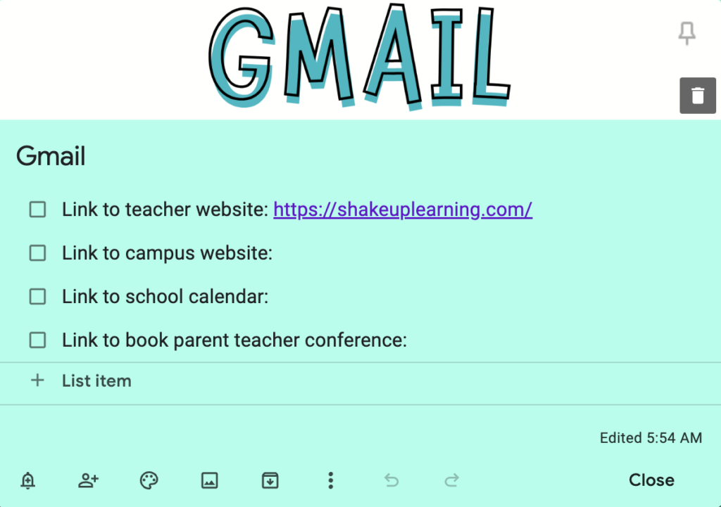 Google Keep Tips for a Productive School Year