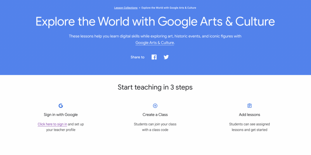 Make Learning Meaningful with Google Arts and Culture