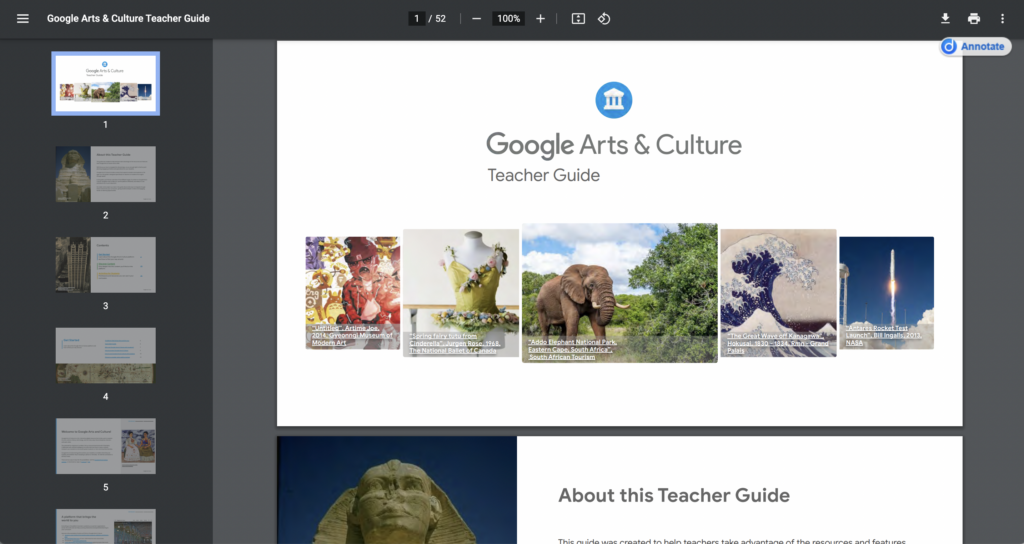 Teaching with Google Arts & Culture