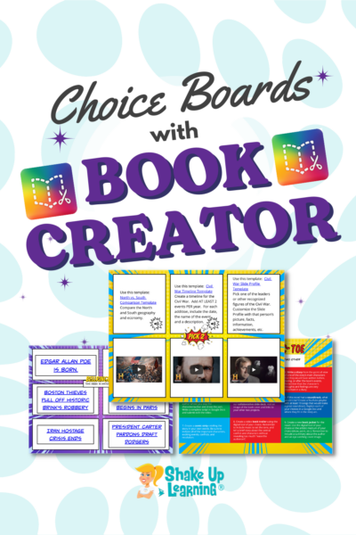 Creating Choice Boards with Book Creator