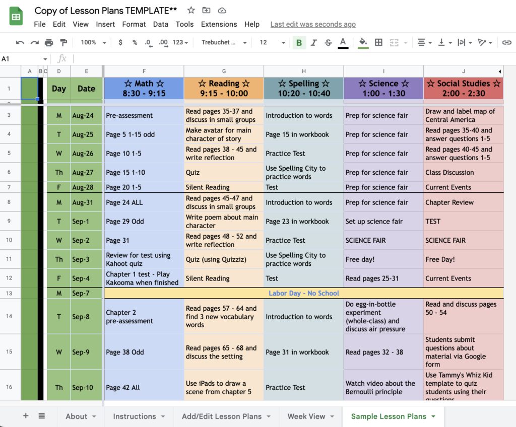 15+ Ways For Teachers To Use Google Sheets In The Classroom - Suls0187 