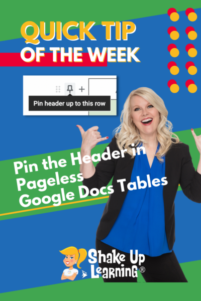 How to Pin the Header in Pageless Google Docs Tables