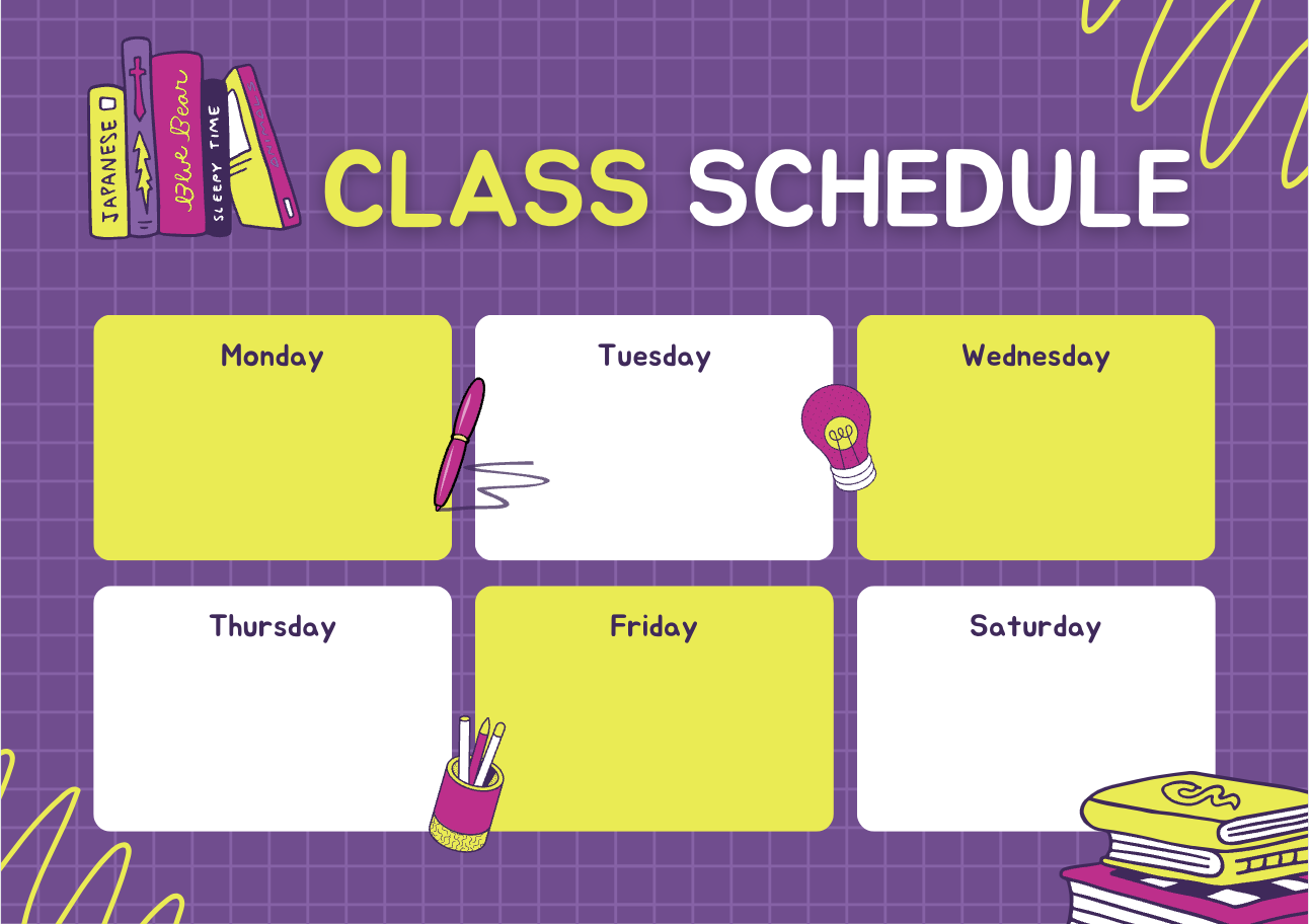 Back to School with Canva | Class Schedule Template