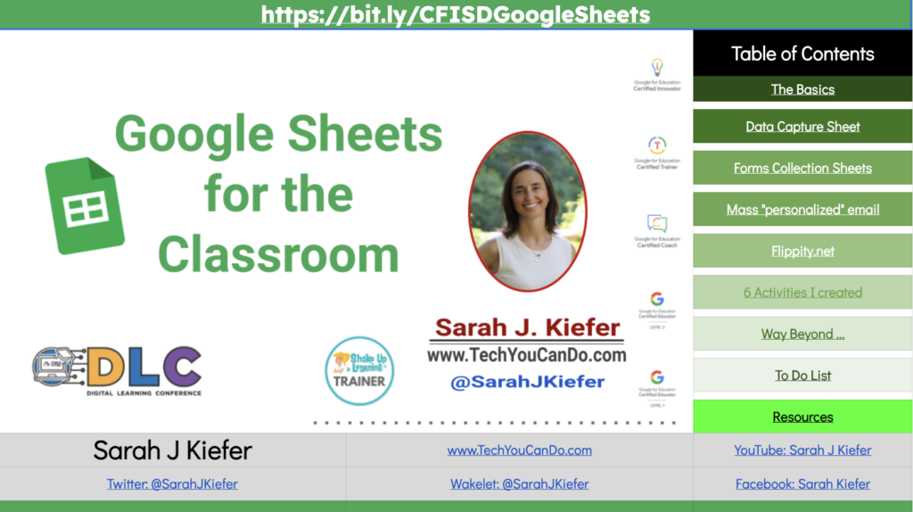 Google Sheets for the Classroom Presentation