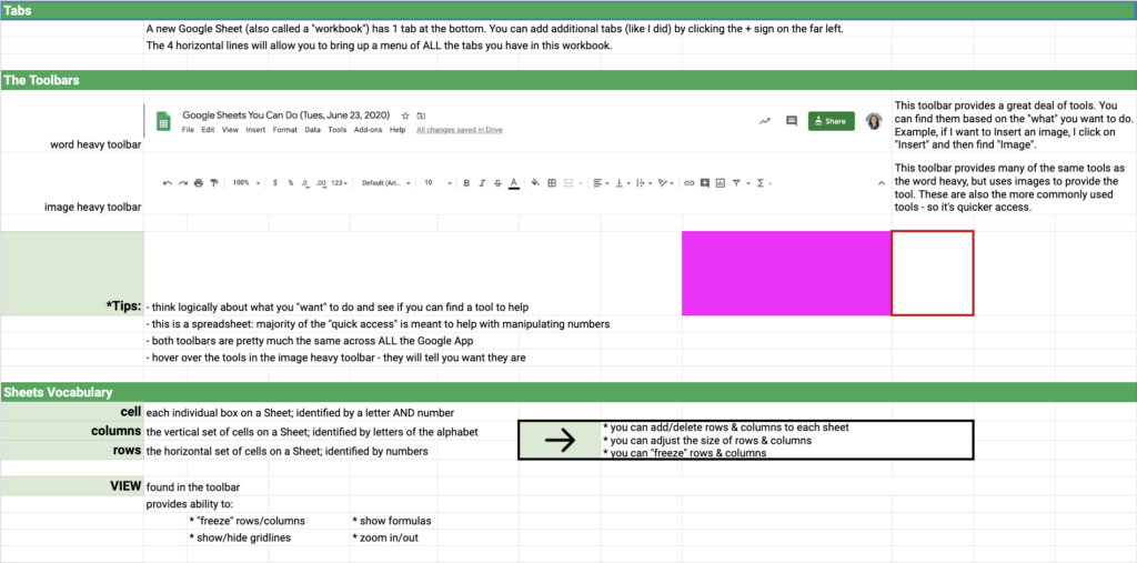 Google Sheets Basics