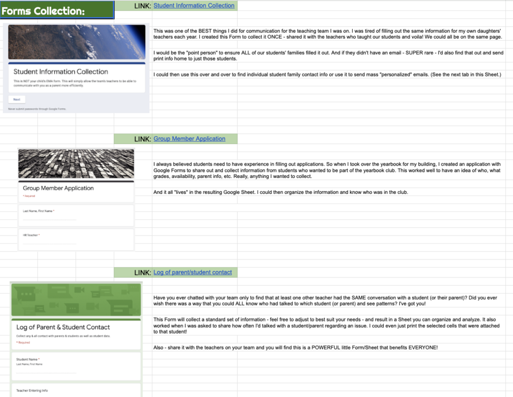 Google Forms Collection